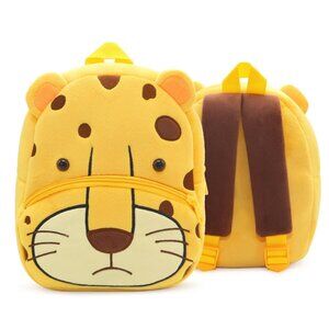 Cute Animal Plush Backpack for Toddlers Kids Gift Bag ( leopard )